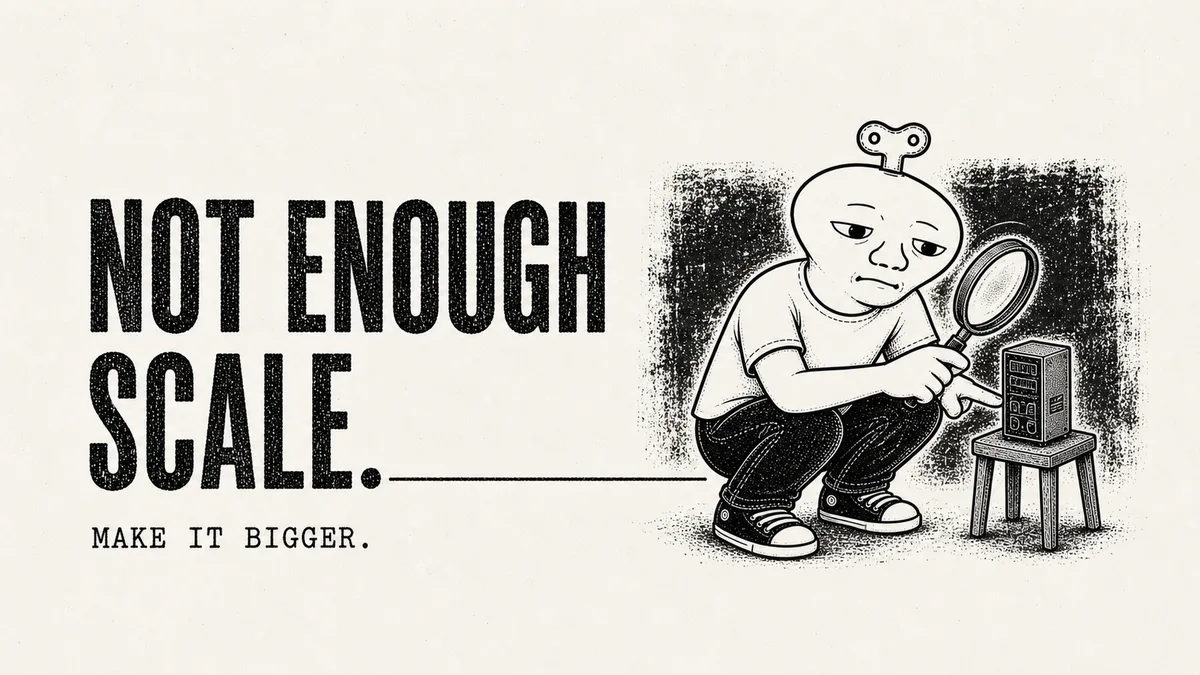 Not Enough Scale reaction card